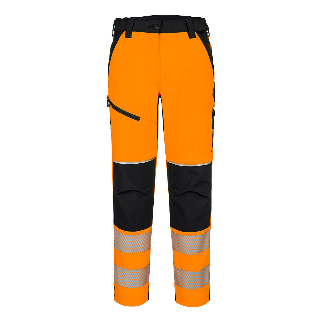 PW3 Hi-Vis stretchbukser - Orange/Sort