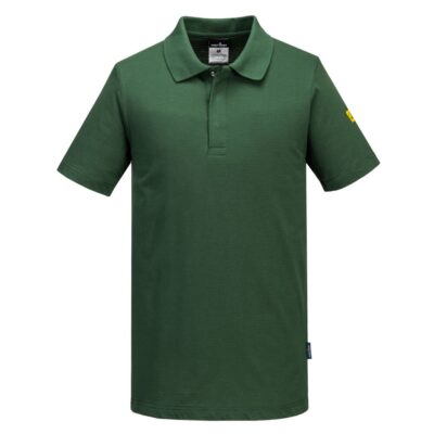 Anti-Statisk ESD poloshirt - Skovgrøn