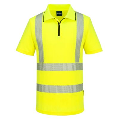 KX3 Sport hi-vis Polo med lynlås og korte ærmer - Orange