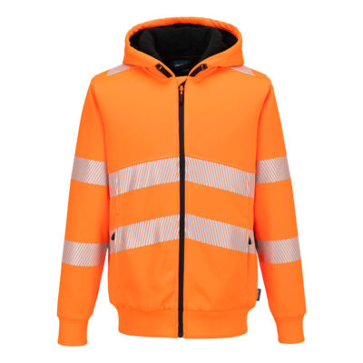 PW3 Hi-Vis vinterhættetrøje med lynlås Orange
