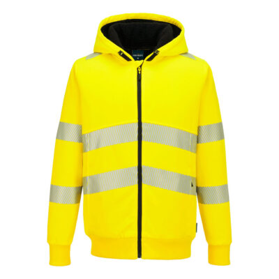 PW3 Hi-Vis vinterhættetrøje med lynlås Gul