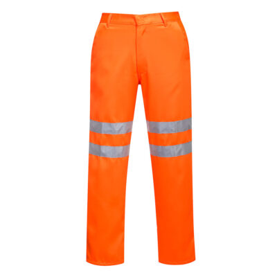 Hi-Vis Poly-bomuld Bukser RIS - Orange med ekstra længde