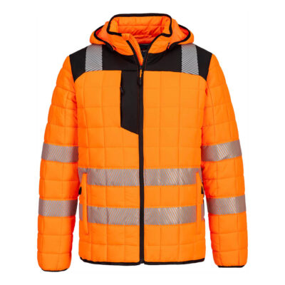 PW3 hi-vis ternet vatteret jakke Orange/Sort