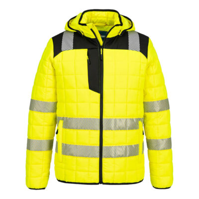 PW3 hi-vis ternet vatteret jakke Gul/Sort